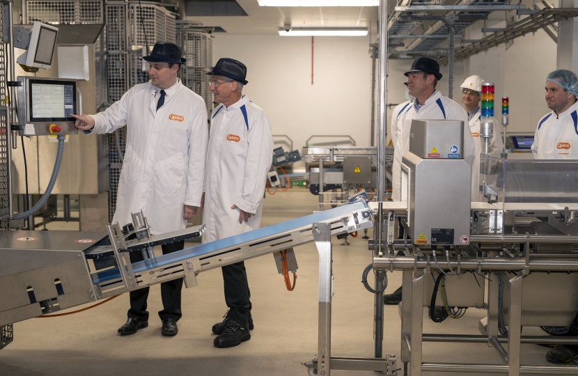 Tees Valley Mayor Ben Houchen launching the new facility with, right, Quorn Foods CEO Kevin Brennan