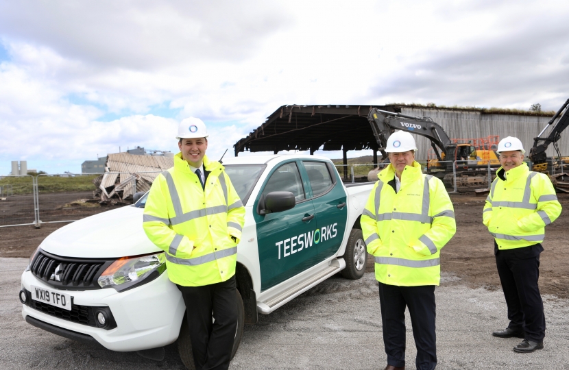 Picture Caption: Tees Valley Mayor Ben Houchen with Steve Gibson, vice chairman of the Development Corporation and Chris Musgrove, delivery partner 