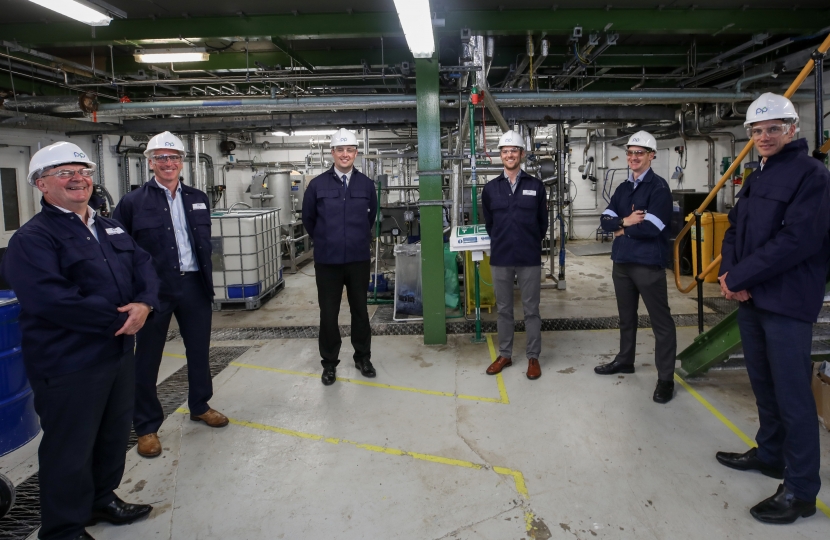 Tees Valley Mayor Ben Houchen meets workers on a visit to Poseidon Plastics, based at the Wilton Centre