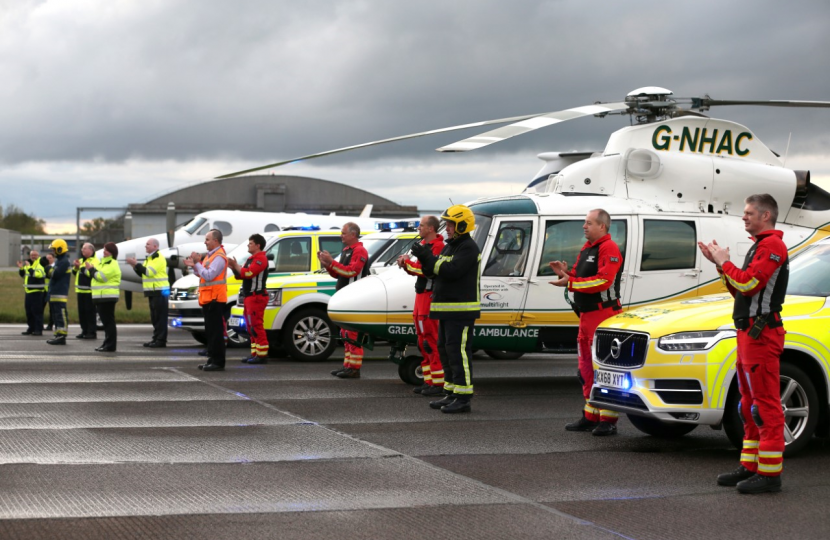 Clap for Carers at Teesside Airport 