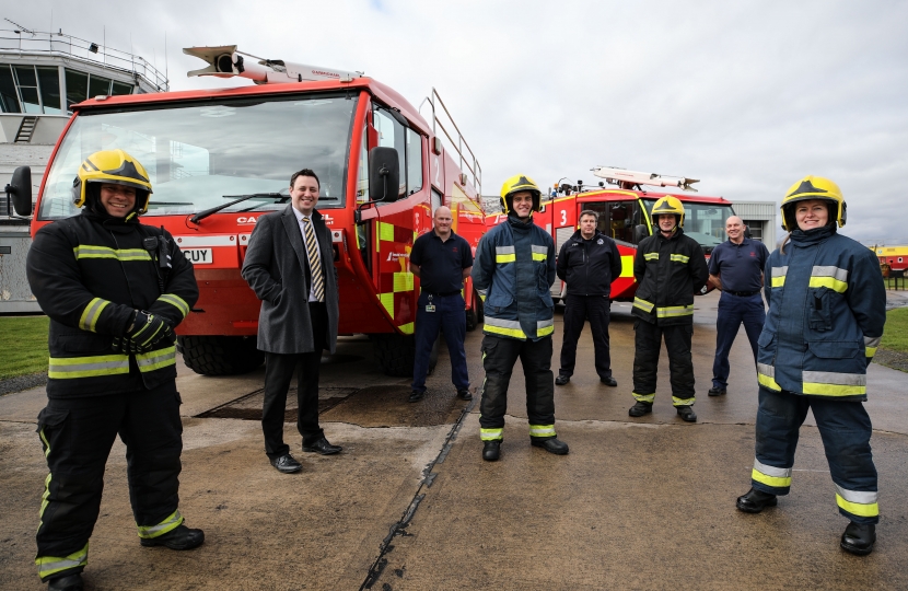 Teesside Airport Fire Crew Boosts Its Numbers And Secures New Engine