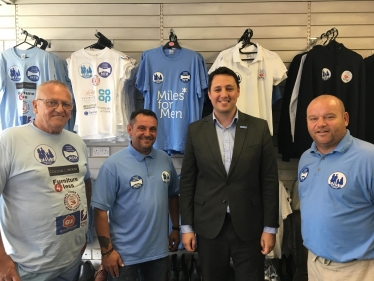 Ben Houchen meets Miles to Men at their new charity shop in Hartlepool