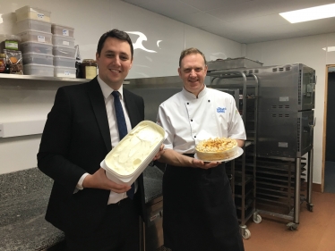 Ben Houchen, Tees Valley Mayor with David Wrigley, Managing Director, Yorkshire Gelato Company