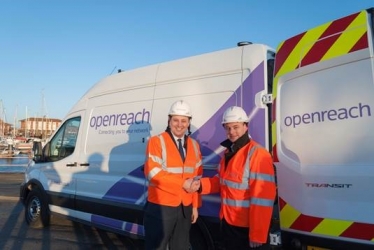 Tees Valley Mayor Ben Houchen with Broadband Minister Matt Warman 