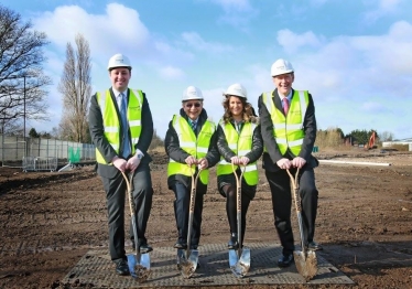 Tees Valley Mayor Ben Houchen, Subhash Chaudhary MBE, Director of Strategic Projects, Annalee Bryson, Purchasing Officer and Steve Bagshaw, chief executive