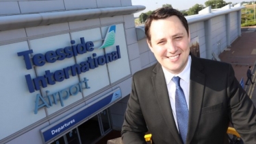 Tees Valley Mayor Ben Houchen at Teesside International Airport