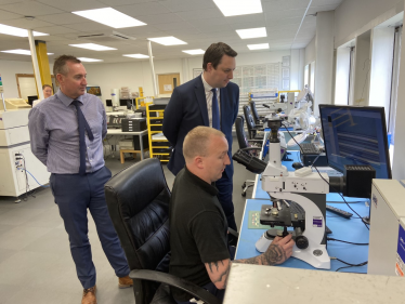 Tees Valley Mayor Ben Houchen visiting Merlin Flex with MD Mark 