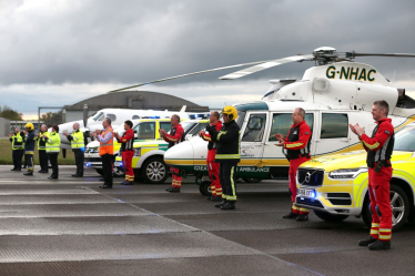 Clap for Carers at Teesside Airport 