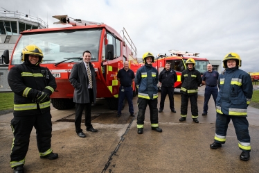 Teesside Airport Fire Crew Boosts Its Numbers And Secures New Engine